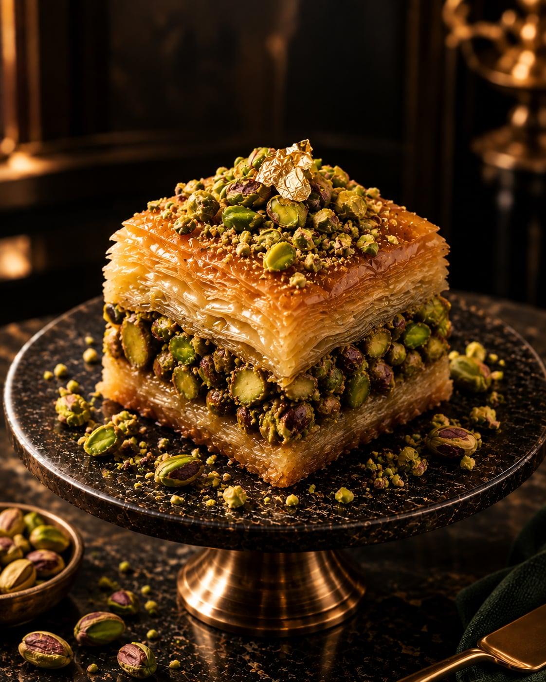 Gold Baklava Cube
