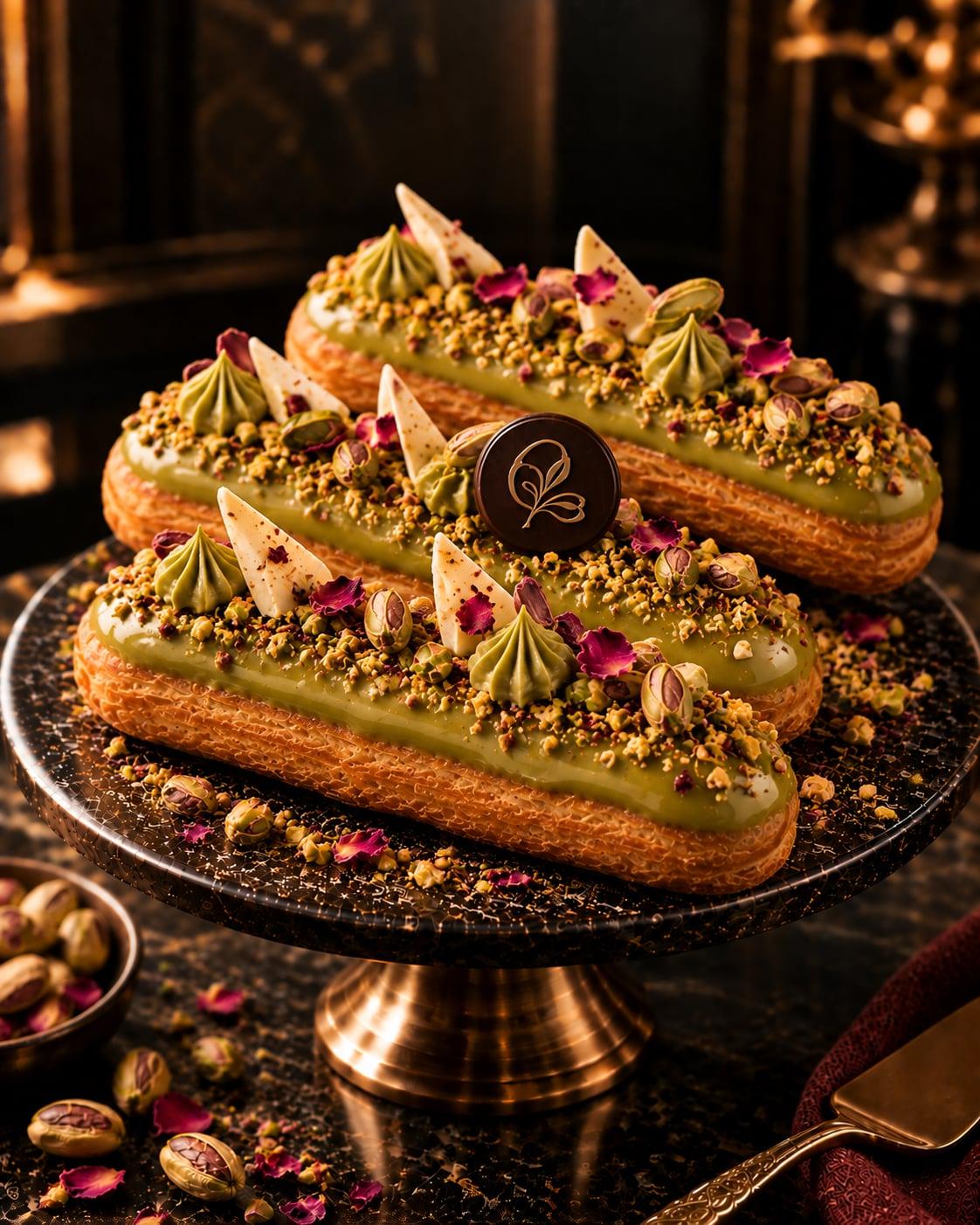 Pistachio Bloom Ekler